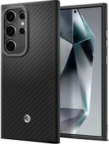 Spigen Enzo Aramid Case Compatible avec Samsung Galaxy S24 Ultra Case - Zwart
