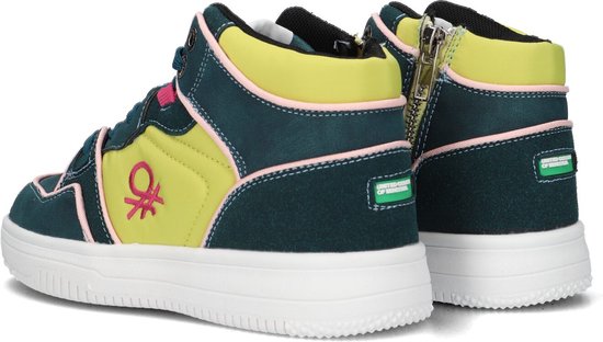 Benetton Rod Mx Hoge sneakers - Meisjes - Groen - Maat 34