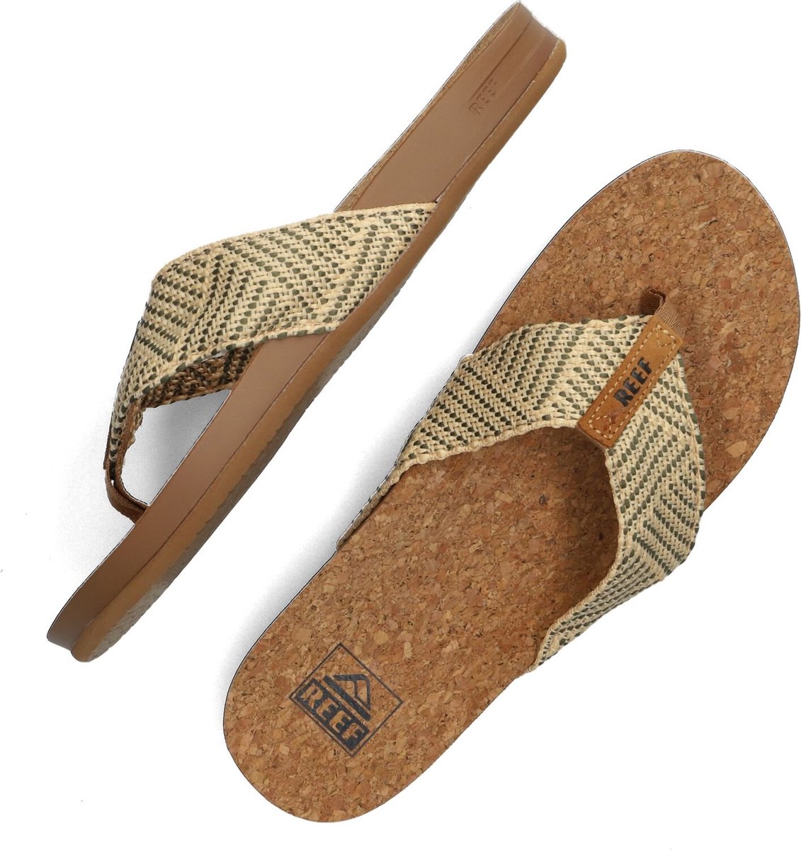 Reef Cushion Strand Teenslippers Zomer slippers Dames Groen