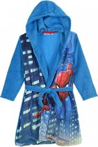 Spiderman badjas - fleece - kamerjas - ochtendjas - duster - blauw - maat 98 cm - 3 jaar