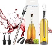 Wijnkoeler, wijnkoelstaaf, wijnkoelstaaf, wijnaccessoires, 2 stuks, premium 5-in-1 wijnkoelset