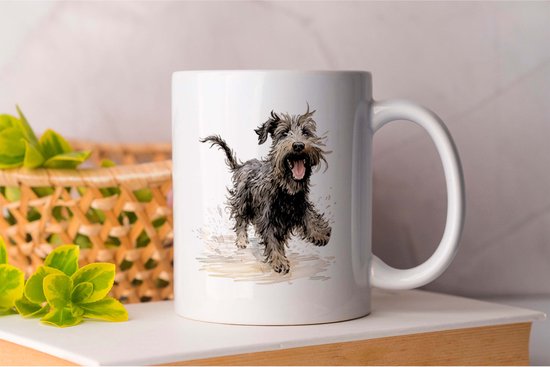 Mok Russian Terrier - PawsomePals - Gift - Cadeau - WoofyWonders - FurryFunnyFriends - TailWaggingTales - Blafgrappen - KwispelKomedie - Hondenlol - WafWondertjes