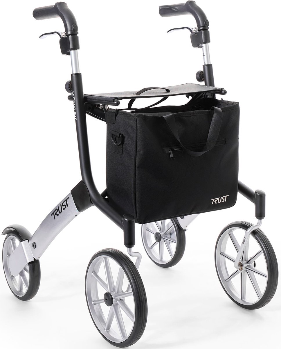 Goedkoopste Let's Go Out rollator - Zwart - Trustcare