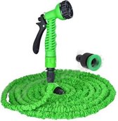 Bol.com Flexibele Tuinslang - Groen - 30 meter uitrekbare tuinslang met 7 in 1 sproeikop aanbieding