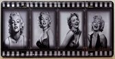 Marilyn Monroe foto collage License plate wandbord van metaal METALEN-WANDBORD - MUURPLAAT - VINTAGE - RETRO - HORECA- BORD-WANDDECORATIE -TEKSTBORD - DECORATIEBORD - RECLAMEPLAAT - WANDPLAAT - NOSTALGIE -CAFE- BAR -MANCAVE- KROEG- MAN CAVE