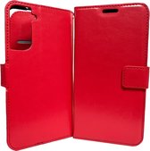 Portemonnee Book Case Hoesje Geschikt voor: Samsung Galaxy S21 - rood