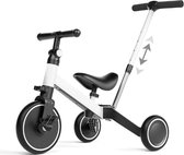 Tricycle 4 en 1 - Draisienne réglable - 1 à 4 ans - Draisienne enfant avec barre de poussée - Barre de poussée 62 à 92 cm - Balance - Wit