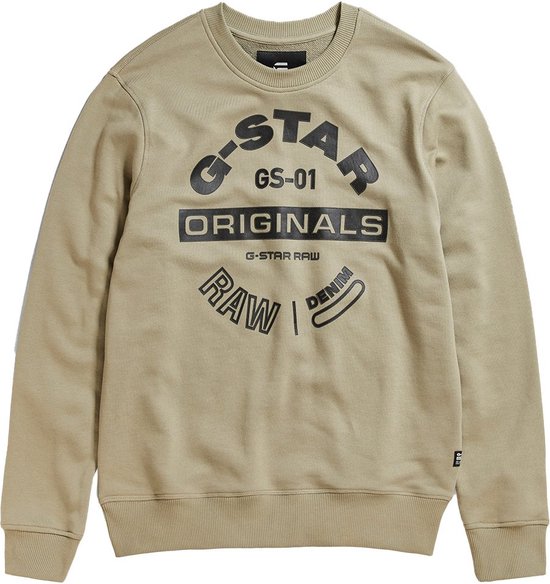 G-star Originals Logo Sweatshirt Beige L Man