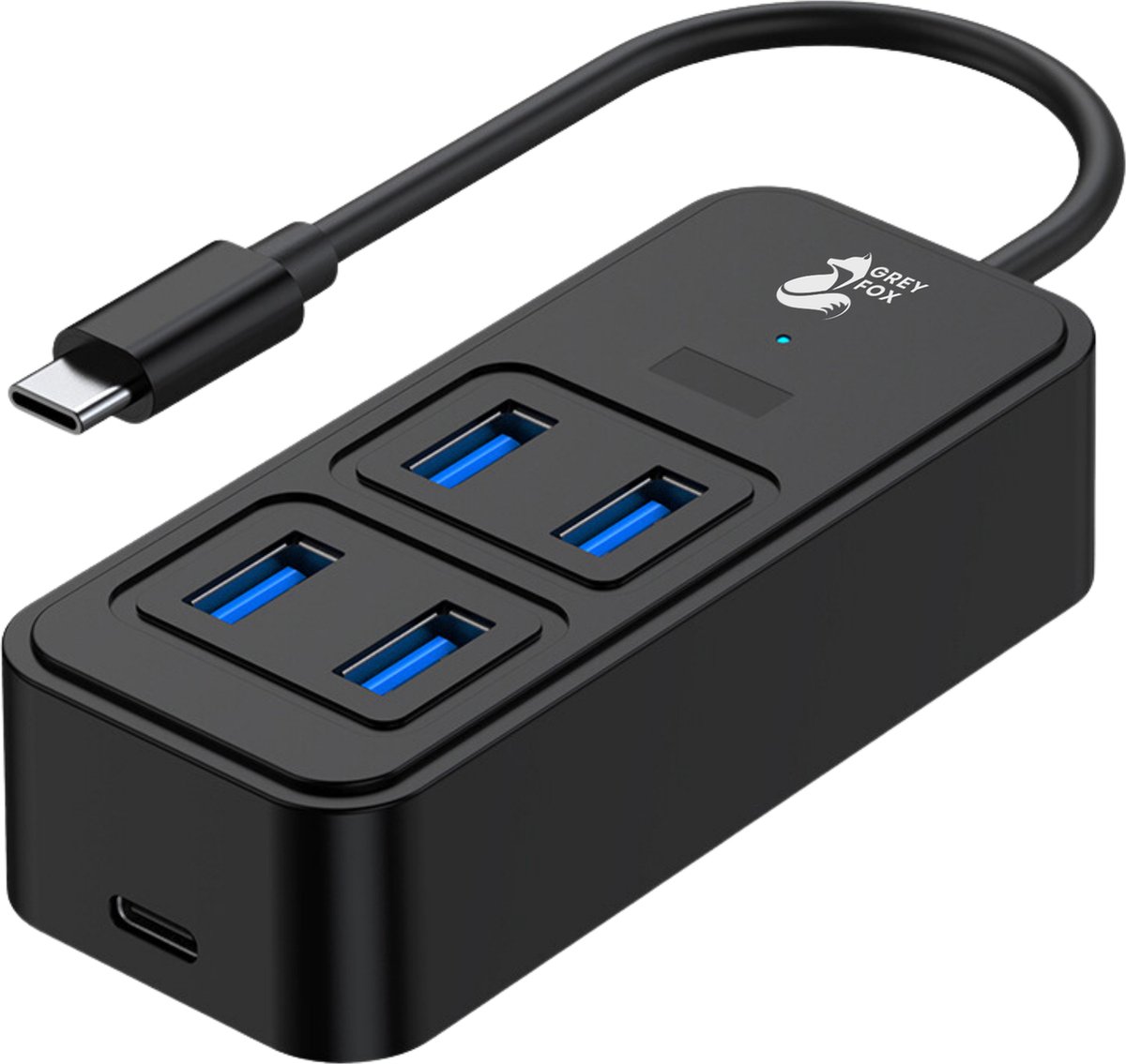Grey Fox 5 in 1 USB Hub Type C - USB C Splitter - Geschikt voor Mobiel, Laptop, Macbook en Windows
