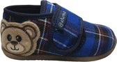 Naturino - Cocker - Mt 28 - velcro beer canvas ruitjes pantoffel- Blauw