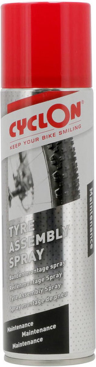 Cyclon Montagespray Band 250 Ml Aluminium Grijs/rood