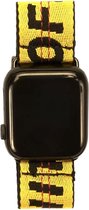 Off-White Apple Watch Bandje- Geel- Maat 42/44/45/49mm - Smartwatch - Horlogebandje