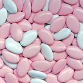 Chocolade dragees - Suikerbonen roze-wit 900 gr - geboorte - baby - babyshower - geboortesnoep