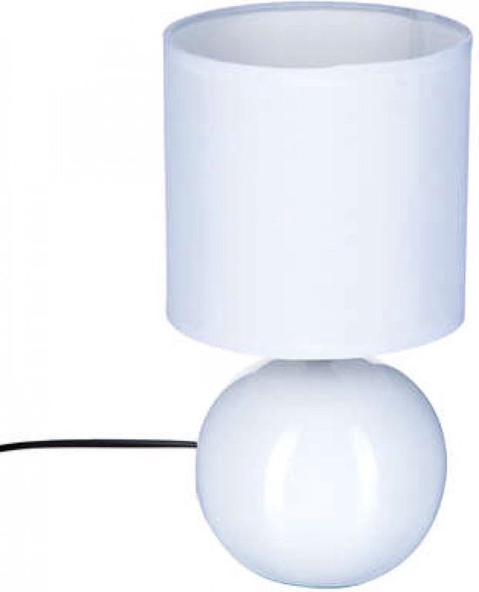 Absolu Chic-Keramische Lamp -Tafellamp- Nachtkast-Nachtlamp-Bureaulamp-E14-230v-Wit