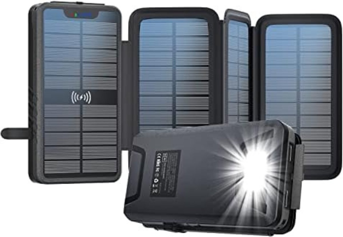 Velox Solar charger - Solar panel - Solar oplader - Solar charger zonnepaneel - Solar charger powerbank - 26800 mAh