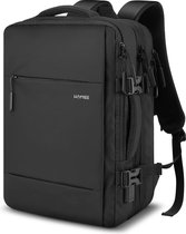 reisrugzak, handbagage, uitbreidbare bagage rugzak, droge natte scheiding, 38L goedgekeurde tas voor vluchten, antidiefstalrugzak, geschikt voor 15,6-inch laptop