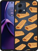 Cazy Hoesje Zwart geschikt voor Motorola Moto G84 5G Frikandelbroodjes