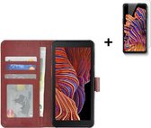 Étui marron + protecteur d'écran