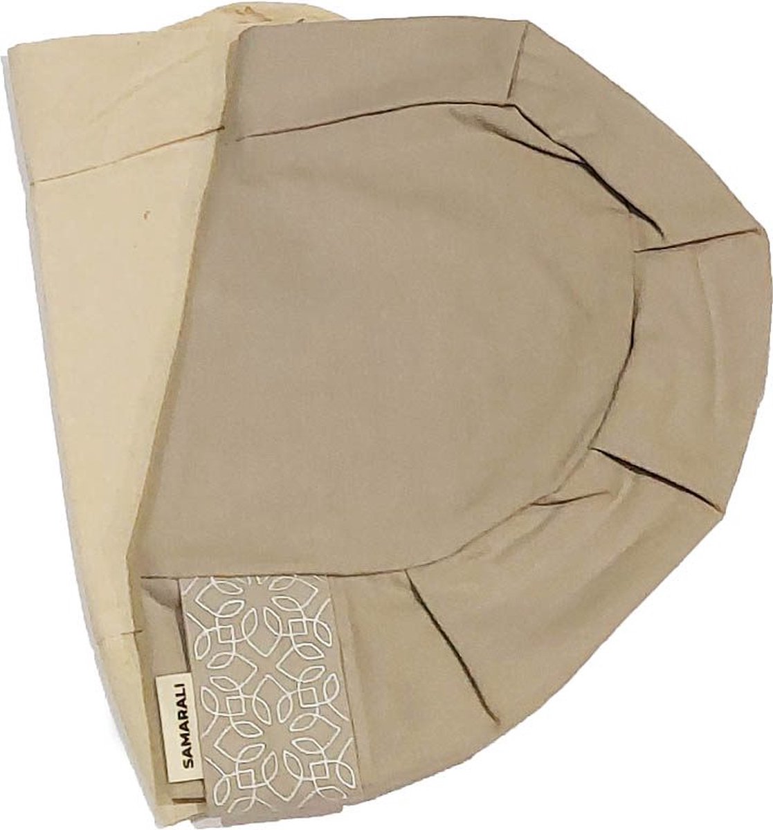 Samarali Biologisch Katoenen Halve Maan Meditatiekussenhoezen - Chateau Grijs - 38 x 25 x 14 cm - Geschikt voor Zafu Meditatiekussen - Yoga Kussen - Duurzaam - Zen Accessoire