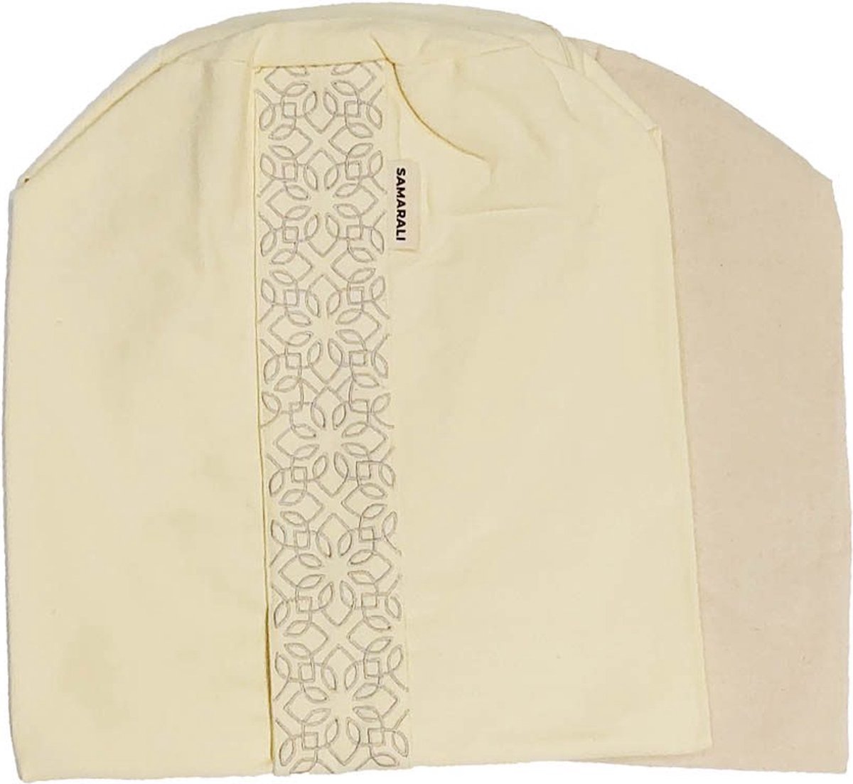 Samarali Eco Yoga Bolster Hoes - Ivory- 100% Biologisch Katoen - 20x20x66 cm - Duurzaam en Stijlvol