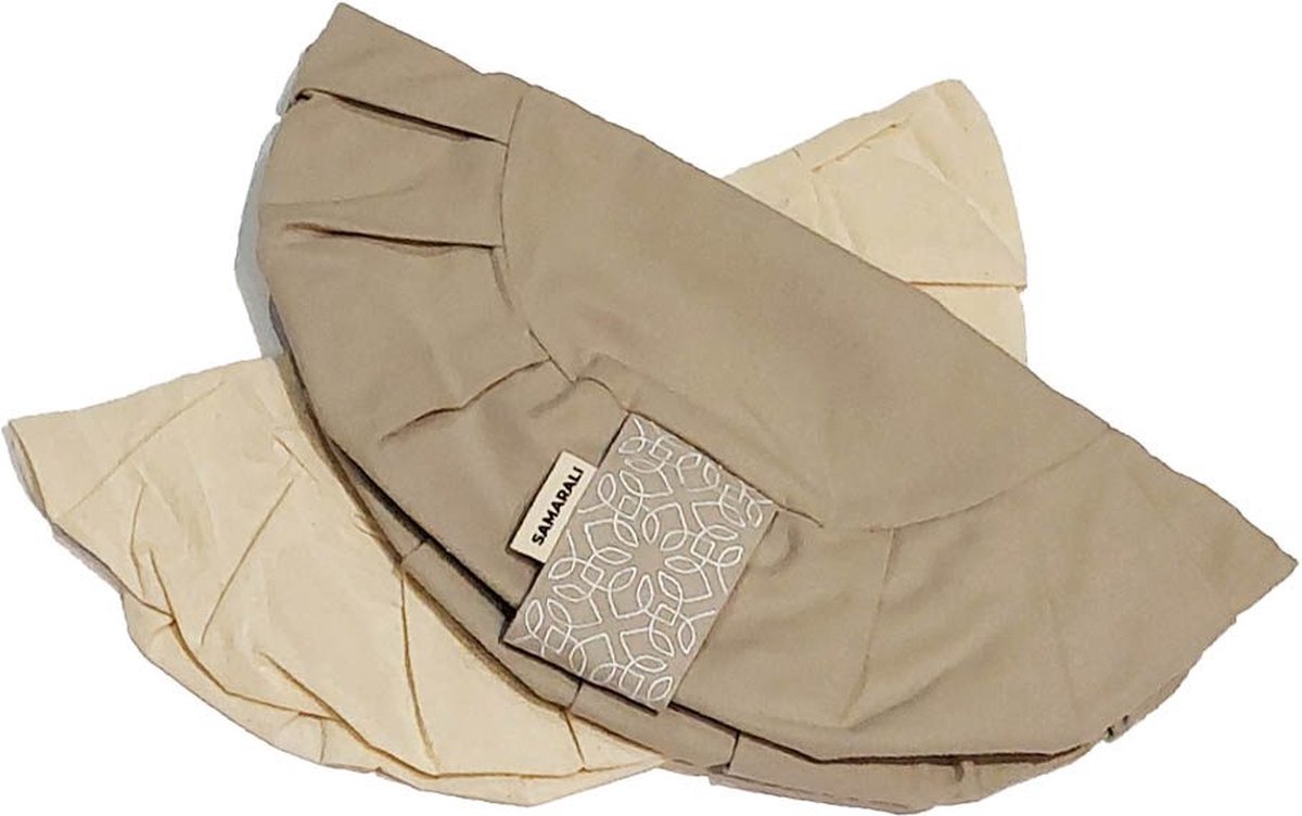 Samarali Biologisch Katoenen Meditatiekussenhoezen Zafu - Kasteel Grijs - 34 x 34 x 14 cm -Geschikt voor Zafu Meditatiekussen - Yoga Kussen - Duurzaam - Zen Accessoire