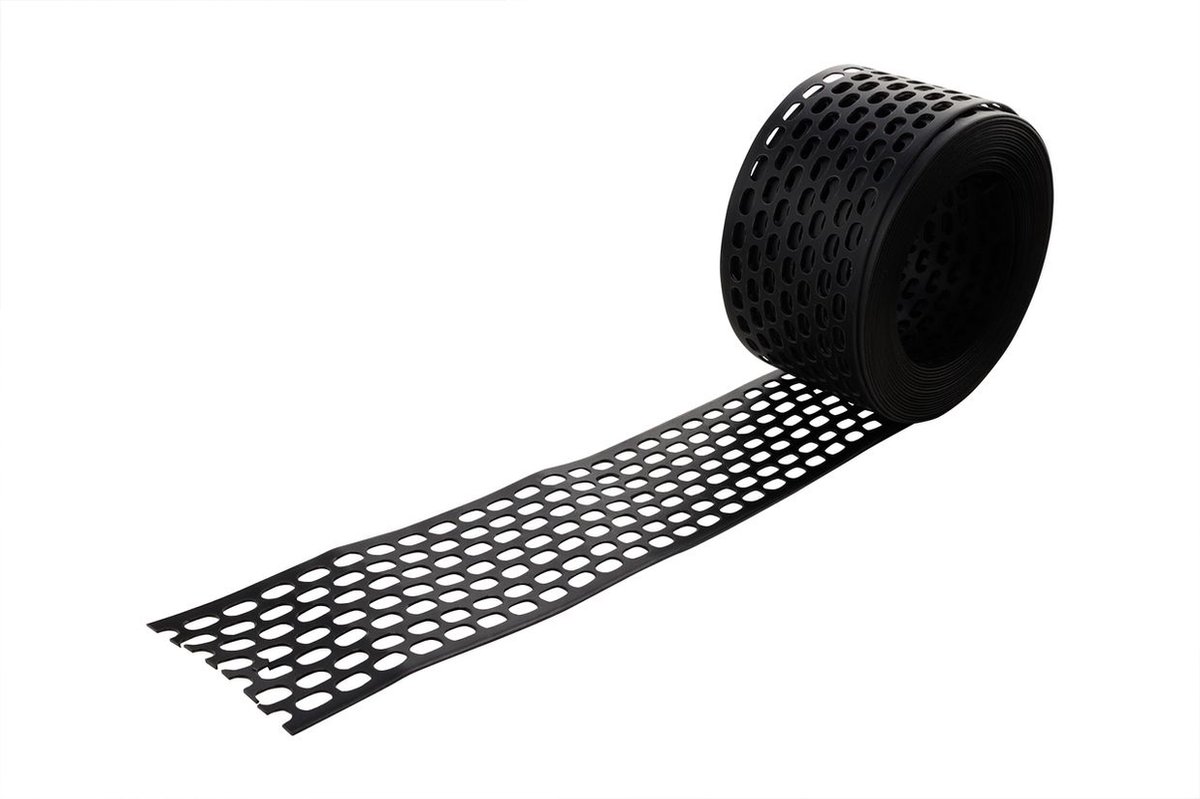 Wovar Ventilatieprofiel PVC zwart 50 mm | Rol 5m