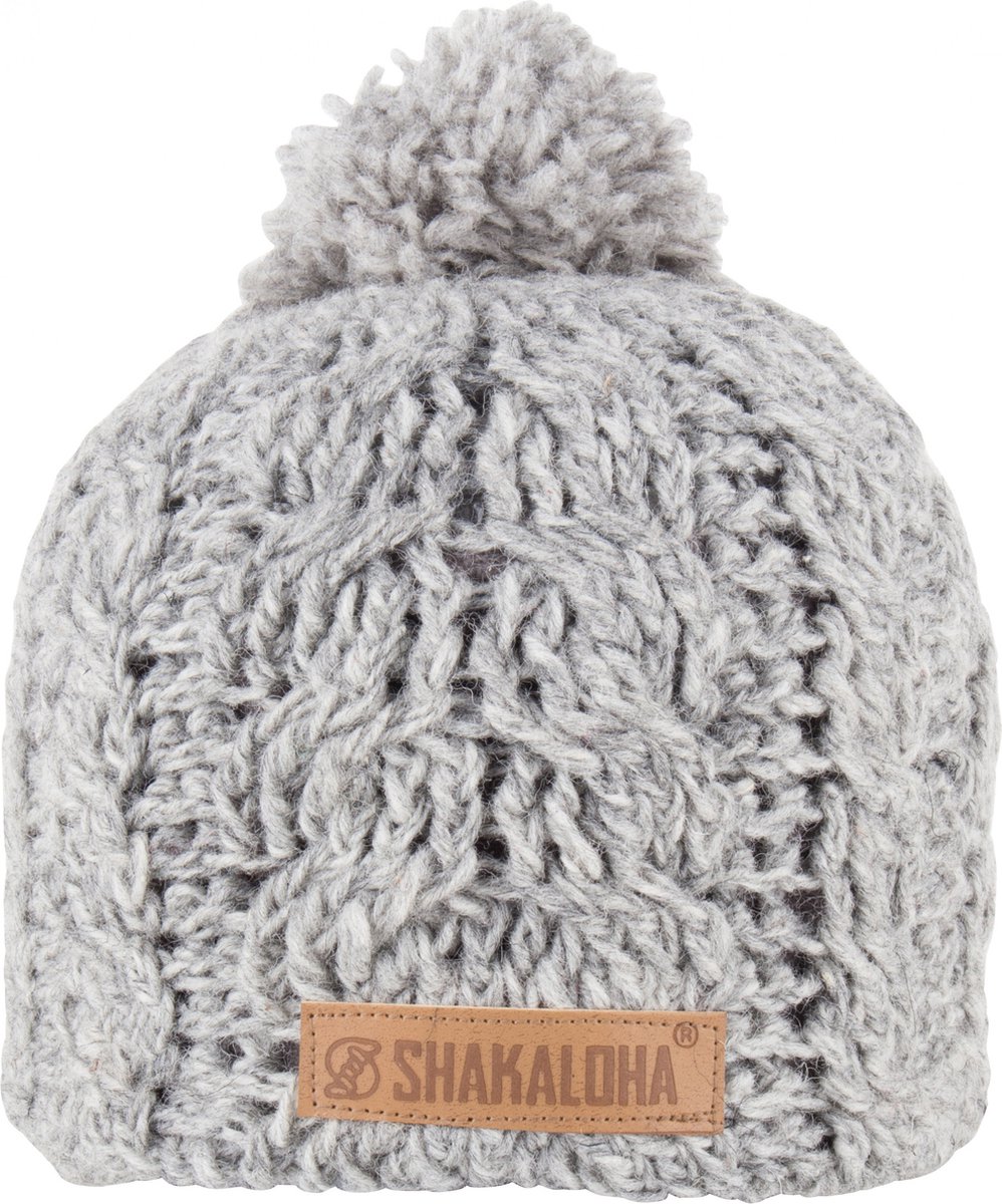 Shakaloha Gebreide Wollen Muts Heren & Dames Beanie Hat van schapenwol met polyester fleece voering - Beck Beanie Antracite Unisex - One Size Wintermuts