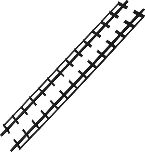 Flex Fence Draaibare Lamellen Zwart 165cm - 2 Stuks