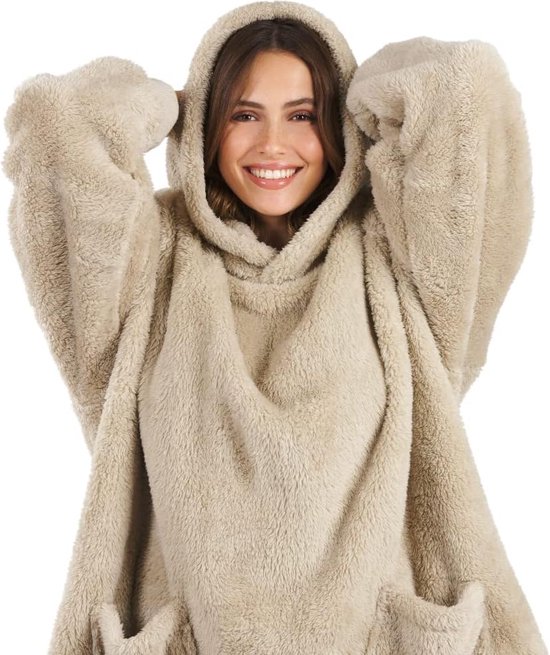 Oversized Deken Hoodie Fleece Fluffy Snuggle Hoodies