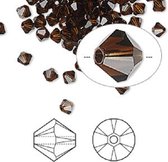 Swarovski Elements, 48 stuks Xilion Bicone kralen (5328), 4mm, mocca