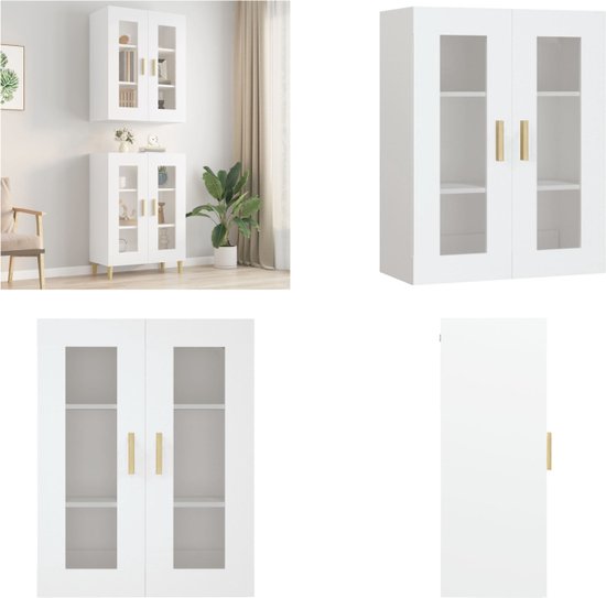 vidaXL Hangkast - Wit - 69,5x34x90 cm