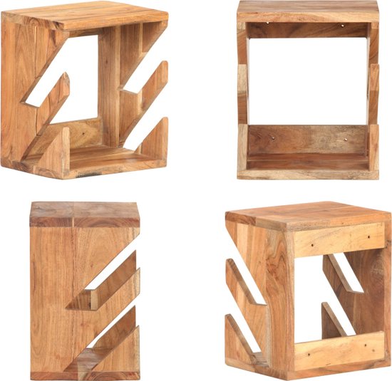 Support mural pour skateboard - Bois d'acacia - vidaXL x 20 x 30 cm - Support pour skateboard - Montage mural - Bois d'acacia Massief - Décoratif