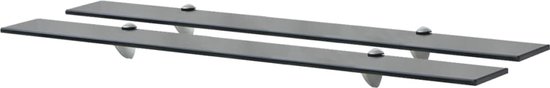 vidaXL Étagères flottantes 2 pcs 90x20 cm 8 mm Verre - Étagère flottante - Planches flottantes - Étagère murale - Étagères murales