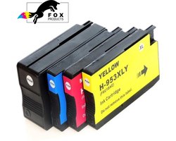 FoxProducts® HP 953 / 953XL - cartridge - 4stuks geschikt voor HP - OfficeJet Pro 8740 - 8719 - 8720 - 8710 - 8715 - 8725 - 7740 - 7720 - 8218 - 8718 - 8210 - 8716 - 8730 - 8728