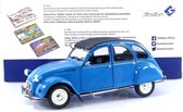 Citroën 2CV modèle réduit de voiture 1:18 bleu Solido