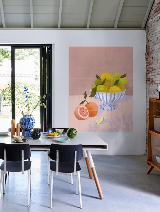 IXXI Bittersweet, Good Blauw - 80 x 100 cm - Support de suspension gratuit - Grande décoration murale et posters - Illustrations, Coloré, Ludique, Art numérique