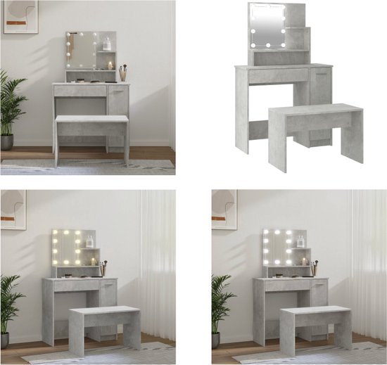 COSTWAY Make-uptafel voor kinderen, 2-in-1 kaptafel met