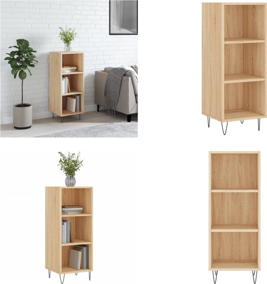 Hangkast 60x31x40 cm bewerkt hout grijs sonoma eikenkleurig