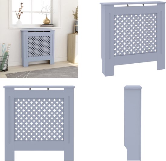 vidaXL Radiatorombouw 78 cm MDF grijs - Radiatorombouw ...