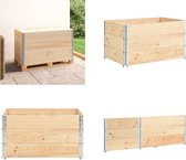 vidaXL Palletopzetranden 3 st 50x100 cm massief grenenhout - Palletopzetrand - Palletopzetranden - Pallet Opzetrand - Palletrand