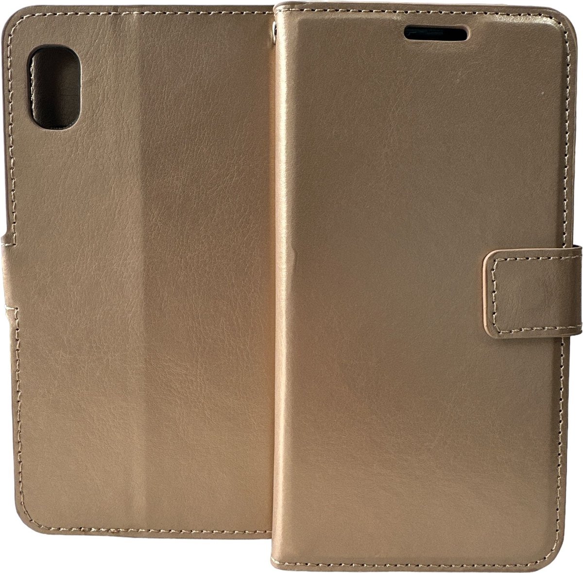 Portemonnee Book Case Hoesje Geschikt voor: Samsung Galaxy A2 Core - Goud