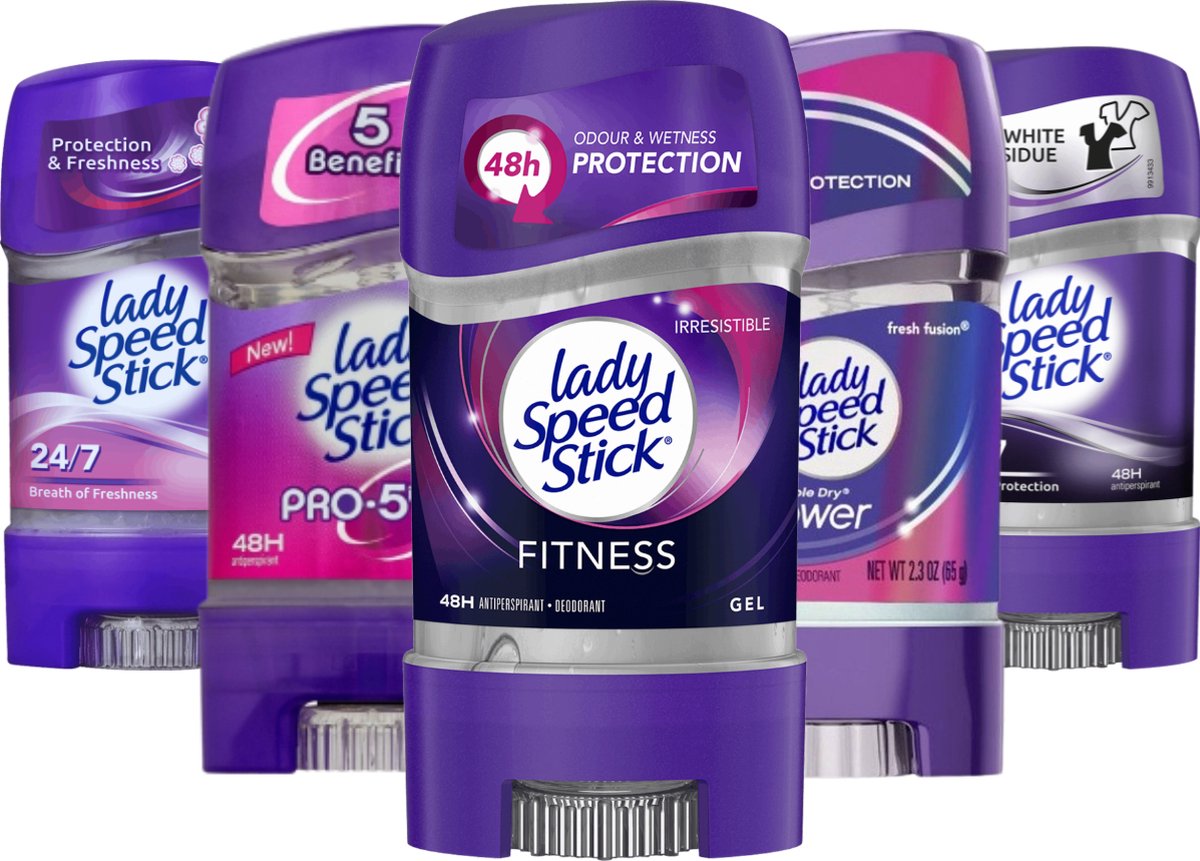 Goedkoopste Lady Speed Stick Essence of Elegance Collection Deodorants - 5 x 65g - Gel - Beste Langdurige Bescherming - Ontdek Top Vrouwen Deodorant
