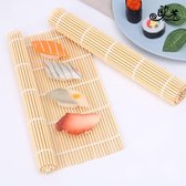 2 stuks bamboe rolmat voor sushi natuurlijke bamboe sushi rolmat, premium sushi-mat, sushi-gereedschap, sushi-roller voor het maken van sushi (20,8 x 22,9 cm