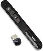 BeSparkz Wireless Presenter - Clicker de présentation - Présentateur sans fil - Télécommande Powerpoint - Pointeur laser - Comprend un adaptateur USB-C gratuit - Sans fil - USB - Zwart