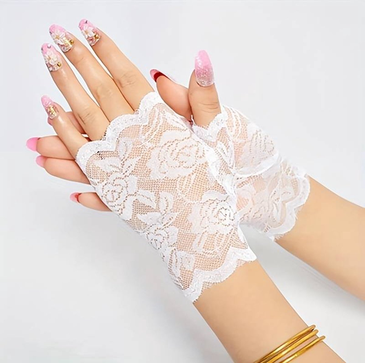 Kanten Handschoentjes Wit Bol