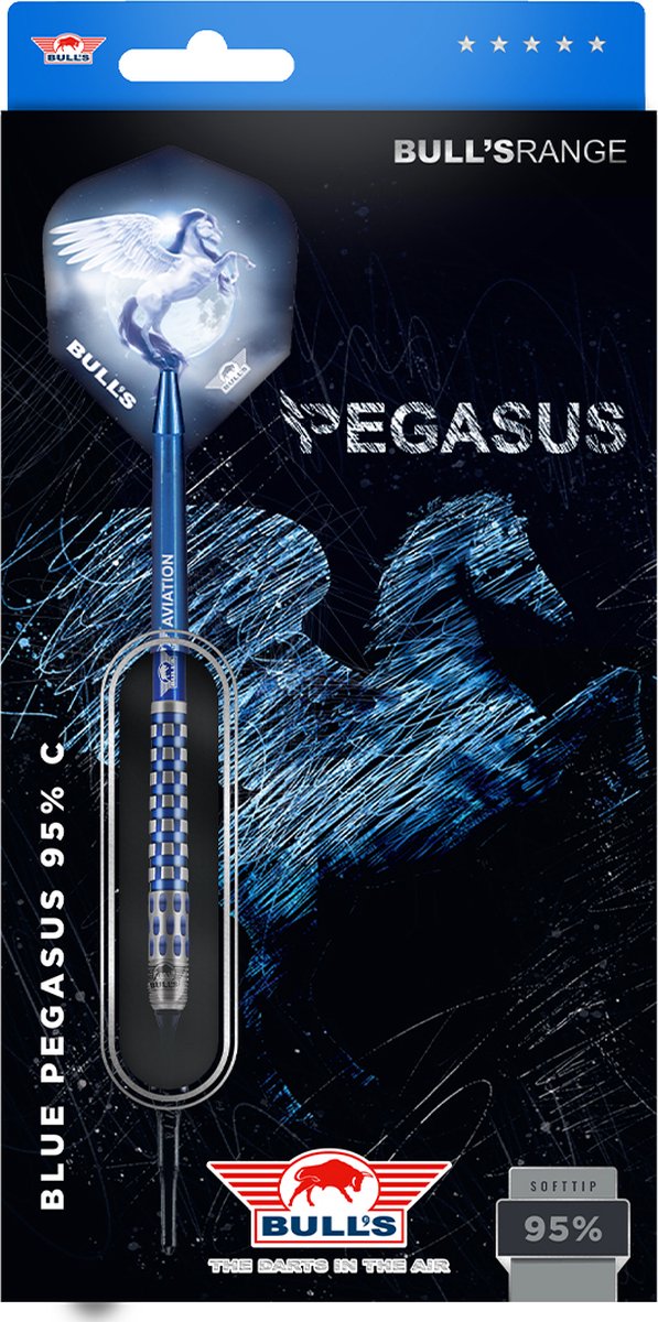 Bull's Softtip Blue Pegasus 95% C 22 gram van Bull's — afbeelding 3