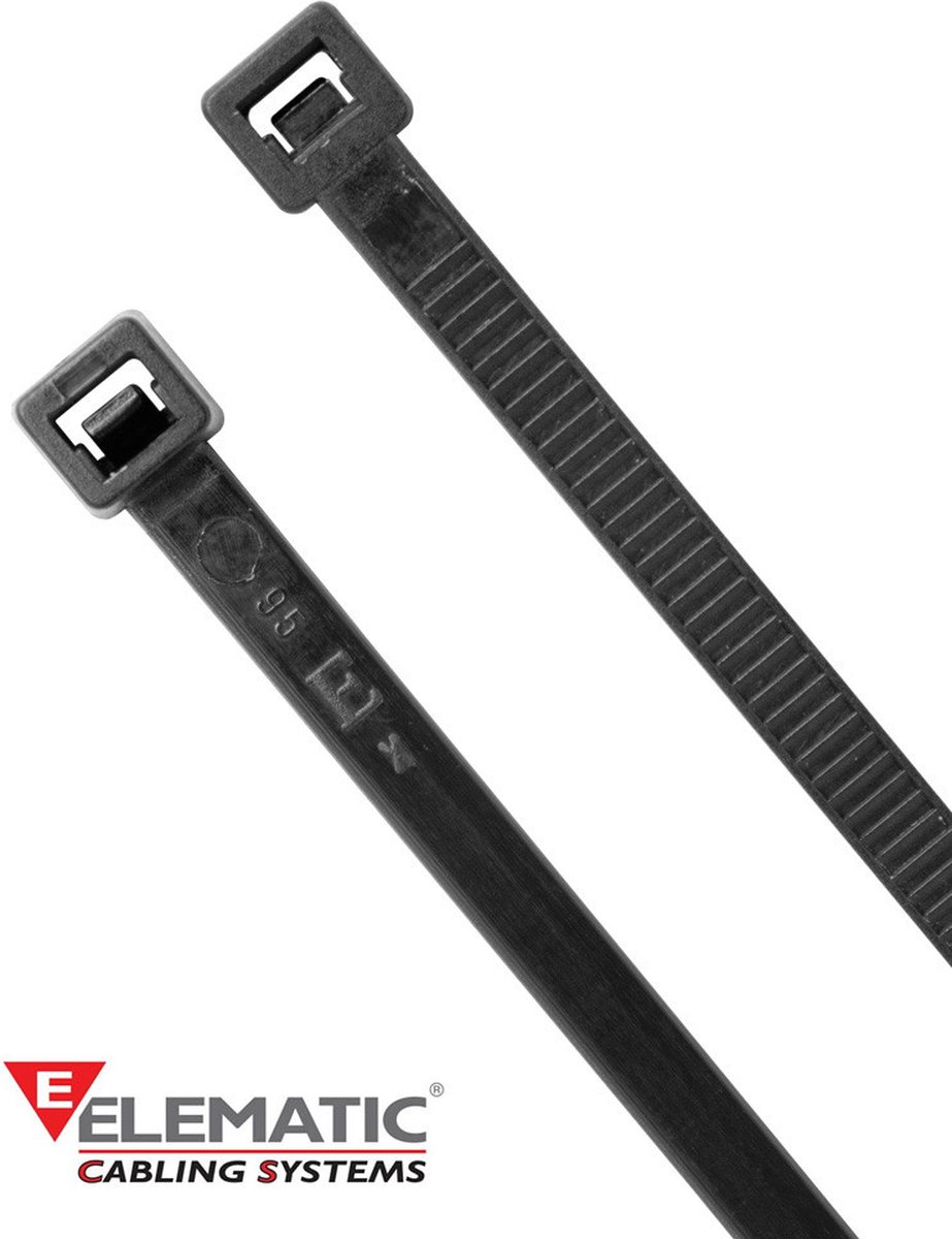 Elematic kabelbundelband zwart 750 x 7,5mm (zak a 100st.)