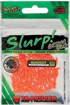 Trabucco Slurp Artificial Baits Maggot (50 pcs) - Kleur : Orange Glitter