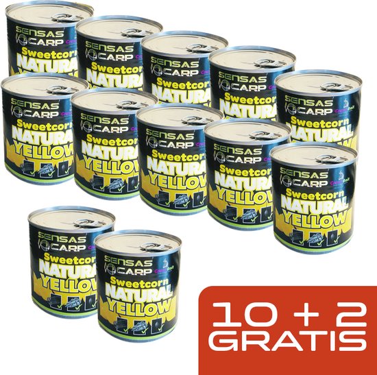 Sensas - PROMOTION 10+2 offerte / Maïs Doux Natural Yellow 340 grammes - Sensas