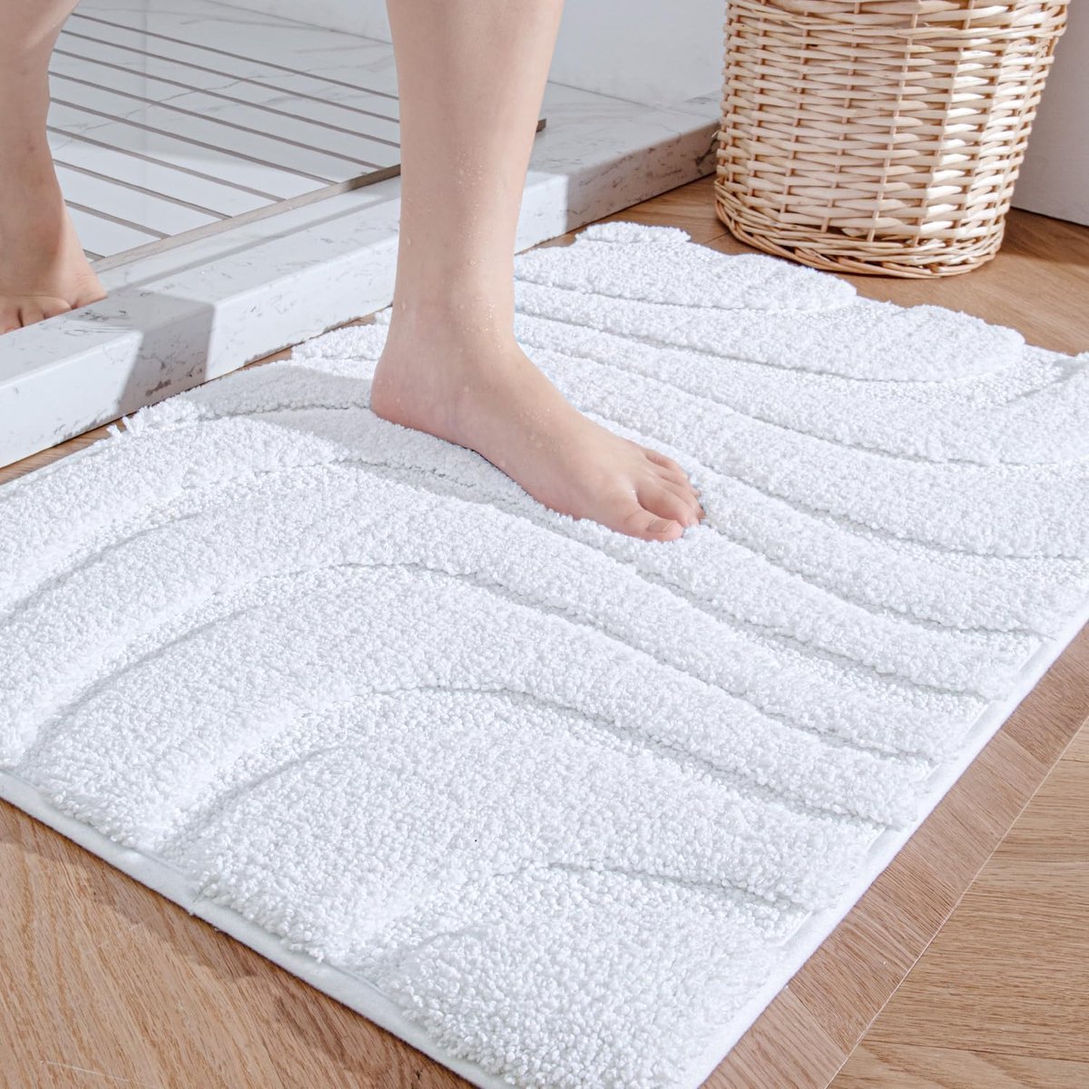 Badkamermat 40x60cm, antislip badmat, absorberend wasbaar badkamertapijt